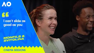 Monfils amp Svitolina Relive Epic Moments  Cinema Sessions  Australian Open 2024 [upl. by Darom336]