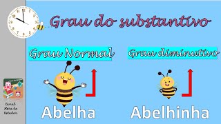 Grau do substantivo  Grau normal e diminutivo  Galinha choca  Hora de Estudar [upl. by Eener]