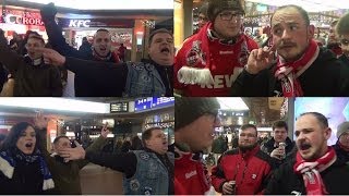 DFBPokal HSV vs 1FC Köln  Fans lautstark im Hbf Hamburg [upl. by Netsirt784]