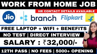 JIO URGENT HIRING  DIRECT SELECTION  WORK FROM HOME JOBS 2024  ONLINE JOBS AT HOME 12TH PASS [upl. by Lede415]