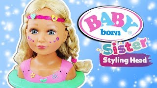 Baby Born Sister Styling Head 💖 Puppe zum selber stylen mit 24 Accessoires💖Zapf Creation💖Werbung [upl. by Kirima]