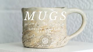 Making mugs with texture pottery tutorial and design inspiration [upl. by Fabrianna50]