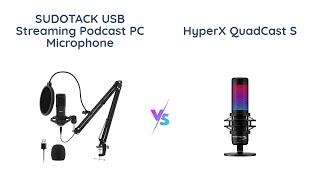 USB Microphone Comparison Sudotack vs HyperX QuadCast S [upl. by Longawa489]