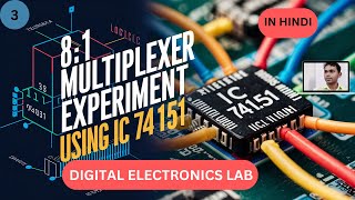 81 MULTIPLEXER EXPERIMENT using IC 74151 8x1 mux experiment in experimental kit [upl. by Fen]