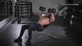 Incline Dumbbell Press تمرين عضلات الصدر [upl. by Llabmik]