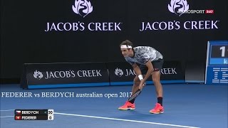 australian open 2017 R3 federerberdych best points HD [upl. by Llirrem]