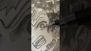 Tanjiro pencil sketch ✍️🔥🔥 music anime animeedit [upl. by Hussey]