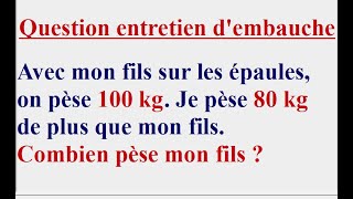 50 des candidats ont donné une mauvaise réponse  question entretien dembauche [upl. by Akimas473]