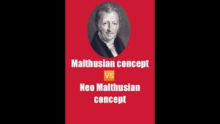 Basic difference between Malthusian concept and Neo Malthusian concept [upl. by Zinck]