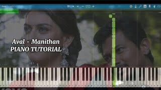 Aval  Manithan Piano Tutorial  Easy Notes  Santhosh Narayanan [upl. by Enad]