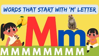 Words starting with letter Mletter Mm words for kidsAlphabet M letter words50 words in english [upl. by Ybbor304]