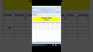 How to make calendar in excel excel e kivabe calendar banabo exceltricks shorts 2024 [upl. by Mccormick521]