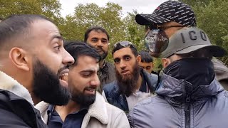 RAZA AND SHIA BLADE RUNNER VS BRO HAJJI  GREY DUNYA  ADNAN RASHID SPEAKERSCORNER [upl. by Ennalorac]