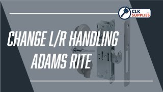 How to Change the Handing LH  RH on Adams Rite DeadLatch Style Locks DL4510 [upl. by Yevol]