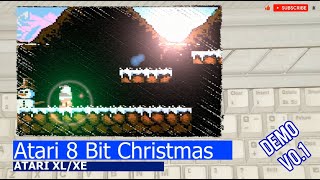 Atari XLXE Atari 8 Bit Christmas demo V01 [upl. by Attennod]