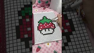 Pixel art idea 🍓marker asmr 🖍️ [upl. by Aikemaj]