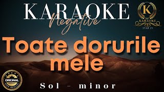 Toate dorurile mele  Karaoke  Negative  Versuri  Sol min [upl. by Fawcett]