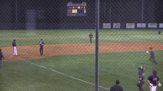 Fly ball hits DIberville outfielder on head leads to double play [upl. by Nwhas]