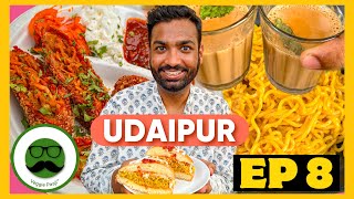 Udaipur Evening Street Food Tour  Cheese Paneer Tikka  Pudhina Chaat amp More  Veggie Paaji [upl. by Aleusnoc]