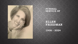 Funeral Service of Ellen Friedman [upl. by Ruggiero]