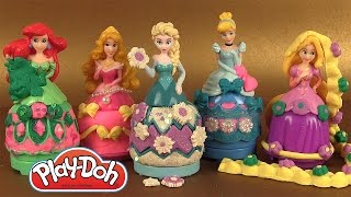 Play Doh Princesses Disney Robes étincelantes Pâte à modeler Play Doh Sparkle Glittering Gowns [upl. by Lareneg]