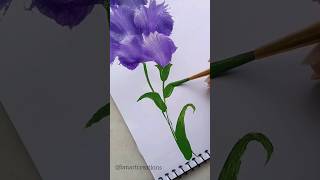 Wow Art 😱 One stroke painting 💐✨ bmartcreations shorts youtubeshorts song art painting diy [upl. by Philina326]