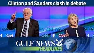 Clinton and Sanders clash in debate  GN Headlines [upl. by Saunders]