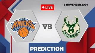 New York Knicks VS Milwaukee Bucks  Basketball Match Prediction [upl. by Monteith]