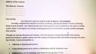 How to write Application letter for internship [upl. by Tisbee156]