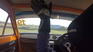 Baskerville Historics 2024 Race 2 Escort vs 1969 Mustang [upl. by Dlanger206]