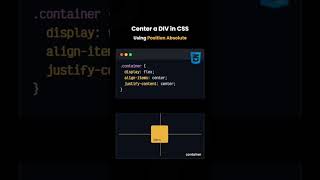 Center a div in css for beginners shorts viralvideo trending [upl. by Annohsed]