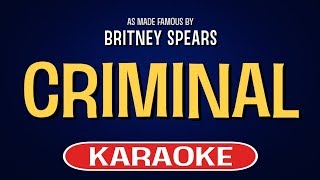 Criminal Karaoke Version  Britney Spears [upl. by Emina]