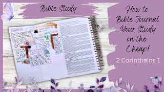 Bible Study Page on the Cheap  Use Your Bible Study Pages to Create a Bible Journaling Page [upl. by Nylisoj]