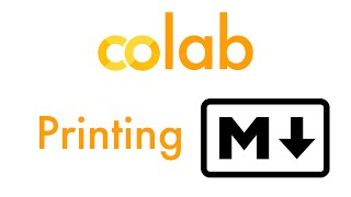 Google Colab  Printing with Markdown [upl. by Dearborn]