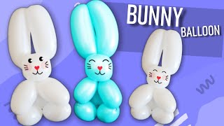 HOW TO MAKE A BUNNY RABBIT Balloon Animal  Version 2 UltraCute bunnyballoonanimal rabbitballoon [upl. by Novets]