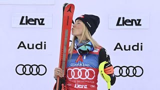 Mikaela Shiffrin 🇺🇸  Lienz women giant slalom Dec 28 2023 both runs sheskis atomic [upl. by Adleremse]