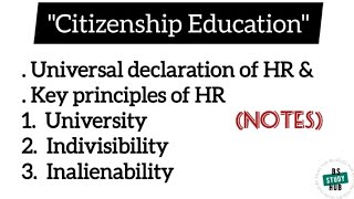 Universal declaration of Human Rights Key principles of HR HR213 semeste4 pu [upl. by Akemat32]