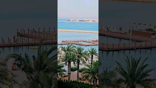 Beautiful paid beach in Bahrain beach view from Marassi Galleria Mall 🇧🇭 [upl. by Ecile]