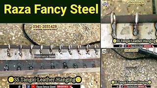 How to make Ss tangai Leather Hanging  Raza fancy steel [upl. by Eilitan]