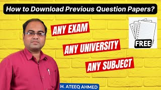 How to Download Previous Question Papers [upl. by Sokil]