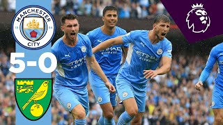 HIGHLIGHTS  CITY 50 NORWICH  Grealish Laporte Sterling Mahrez [upl. by Leuneb]