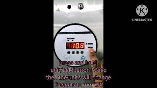 change units in Aerosense differential pressure gauge [upl. by Shermie]