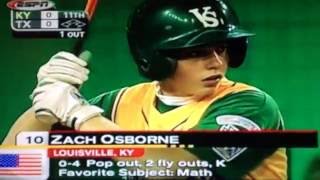 Zach Osborne Solo Home Run  2002 LLWS Kentucky vs Texas [upl. by Ingraham]