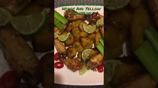 Garlic Lime Chicken Wings And Yellow Plantains [upl. by Emiolhs441]