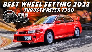 Thrustmaster T300 RS GT Best Force Feedback Settings For Assetto Corsa 2023 [upl. by Notpmah]