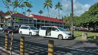 taxis on Wharf St in downtown Lahaina Maui Hawaii [upl. by Juline]