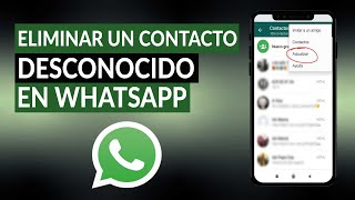 Cómo eliminar un contacto desconocido en WHATSAPP para siempre [upl. by Ronal]