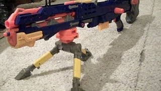 EASY NERF LONGSHOT VULCAN TRIPOD MOD  ELITE DART SNIPER GUN [upl. by Tila]