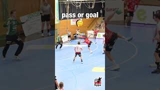 Pass or goal 🥅😲 handballgame trending handballvideos handballmatch handballspezial handball [upl. by Shelley106]