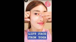 Eyelift yoga face yoga for youth full skin [upl. by Ainotna]